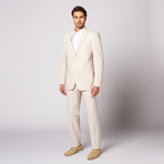 Renoir Seersucker Slim Suit // Tan (US: 34R)