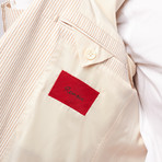 Renoir Seersucker Slim Suit // Tan (US: 34R)