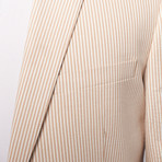 Renoir Seersucker Slim Suit // Tan (US: 34R)