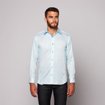 THOMAS Button Up Shirt // Baby Blue Paisley (M)