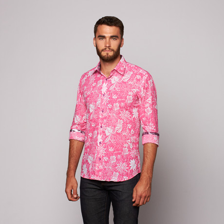 THOMAS Button Up Shirt // Pink Floral (S)