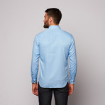 Jared Lang // THOMAS Button Up Shirt // Baby Blue Check (M)