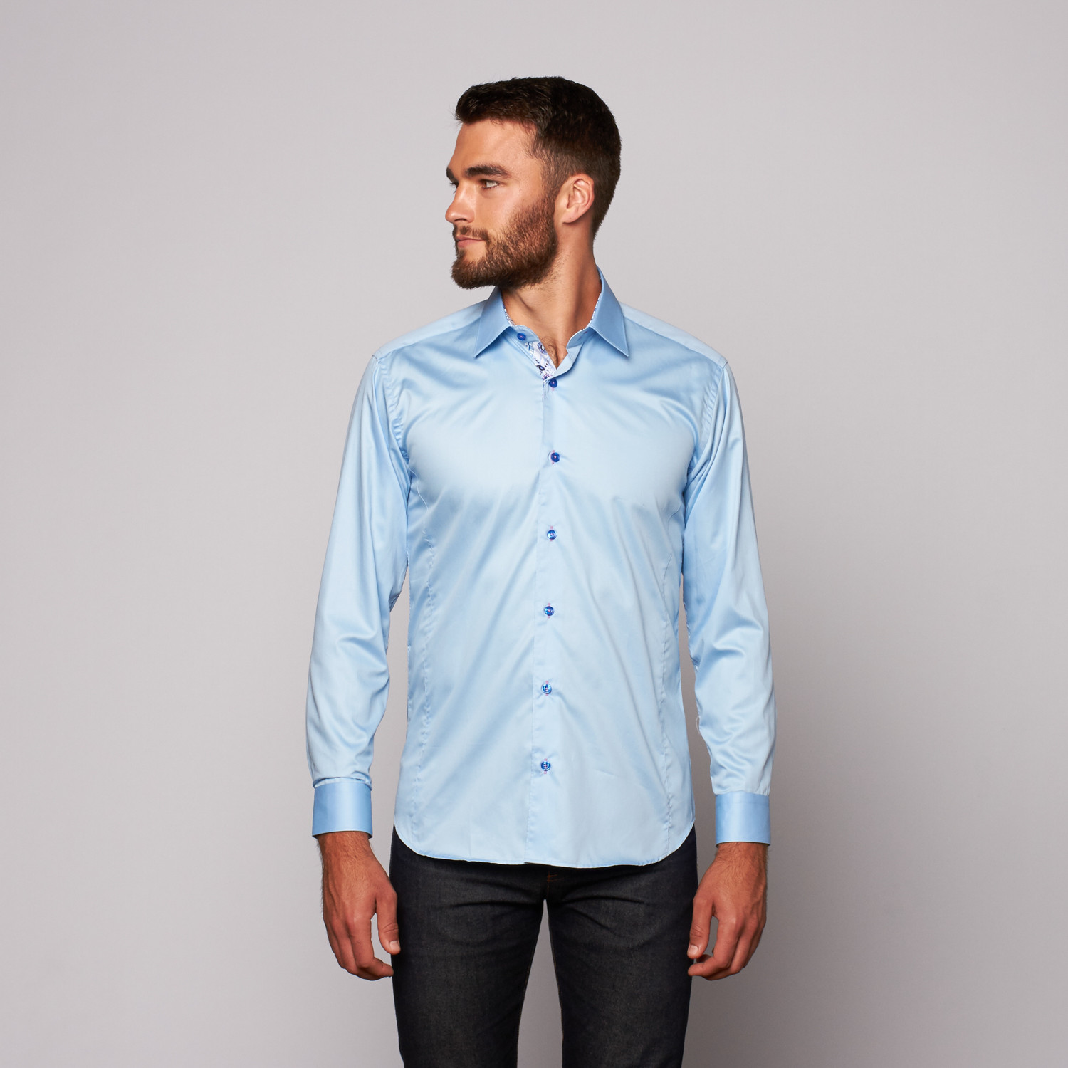 THOMAS Button Up Shirt // Baby Blue (S) - Jared Lang - Touch of Modern