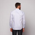 THOMAS Button Up Shirt // Blue + Purple Stripe (S)