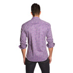 Jared Lang // THOMAS Button-Up Shirt // Dark Purple Floral (XL)