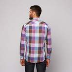 Jared Lang // KALI Button Up Shirt // Purple Multi Check (M)