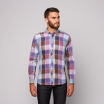 Jared Lang // KALI Button Up Shirt // Purple Multi Check (M)