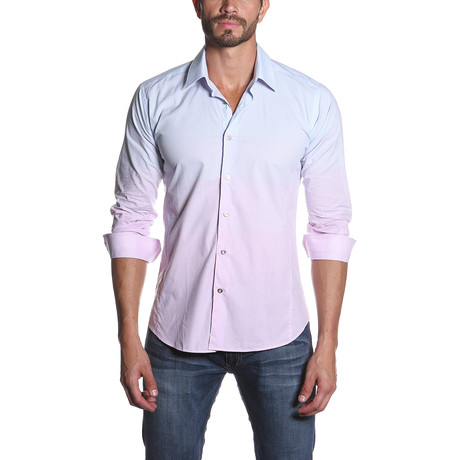 VIC Button-Up // Blue + Pink Ombre (S)