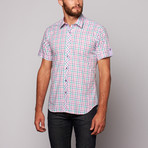 Jared Lang // TOR Short Sleeve Button Up Shirt // Mint Check (XL)