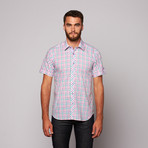Jared Lang // TOR Short Sleeve Button Up Shirt // Mint Check (3XL)