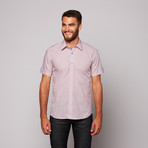 Jared Lang // TOR Short Sleeve Button Up Shirt // Salmon Check (3XL)