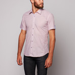 Jared Lang // TOR Short Sleeve Button Up Shirt // Salmon Check (3XL)