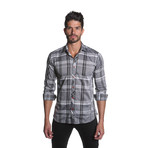 OTT Button Up Shirt // Charcoal Plaid (3XL)