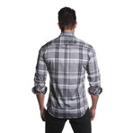 OTT Button Up Shirt // Charcoal Plaid (3XL)