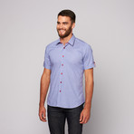 HARI Short Sleeve Button-Up // Blue (3XL)