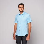 Jared Lang // HARI Short Sleeve Button-Up // Turquoise (L)