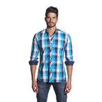 Jared Lang // AVERY Button-Up // Blue + Navy (XL)