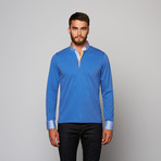 Long Sleeve Polo // Bleu (XL)