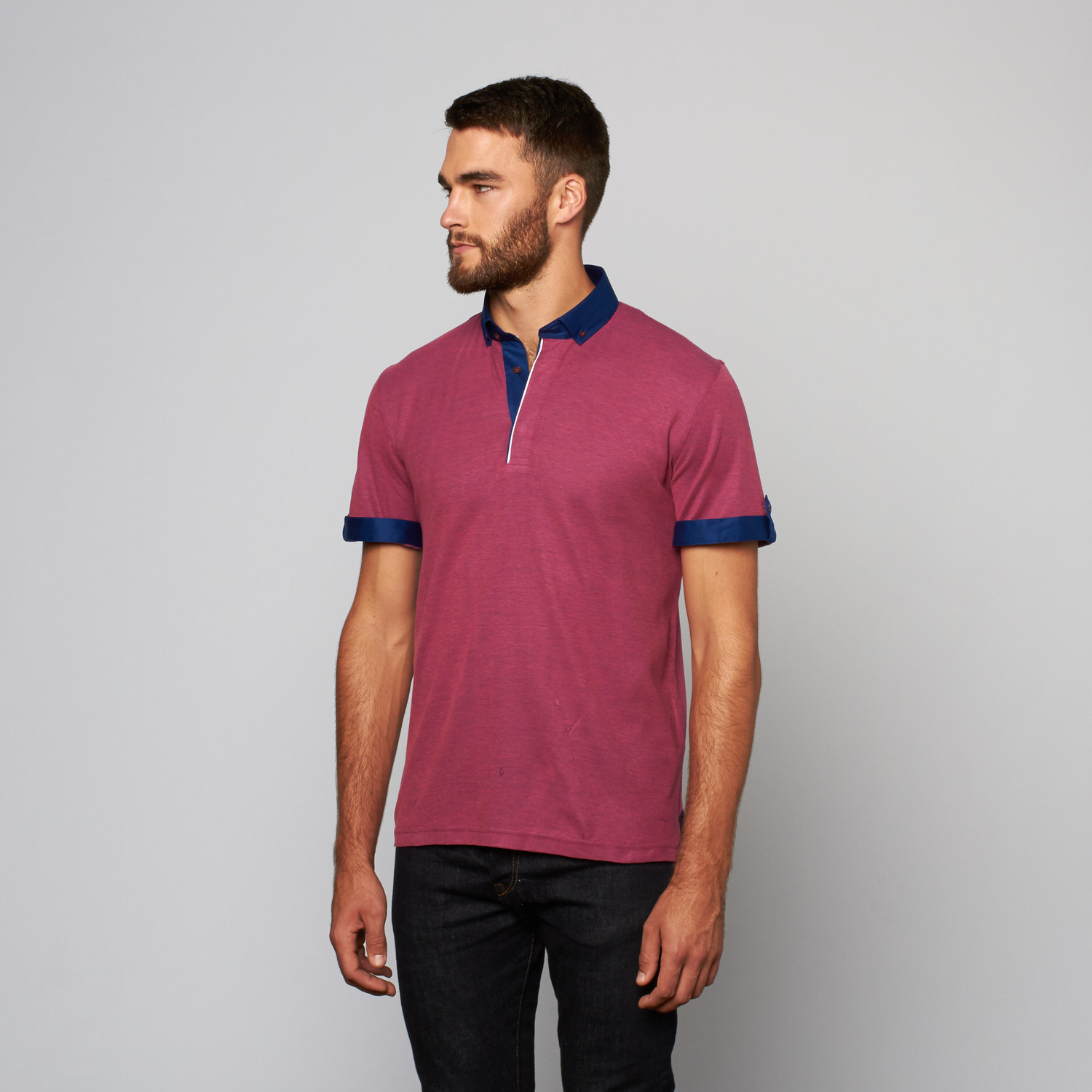 Short Sleeve Polo // Maroon (S) - Maceoo - Touch of Modern