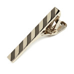 Pattern Diagonal Stripe Tie Clip