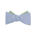 Skylawn Reversible Self Bow Tie // Green + Blue