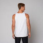 Leopard Print Pocket Tank // White (L)