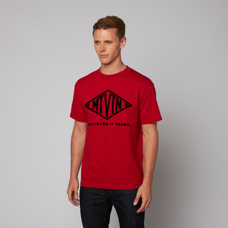 Whatever It Takes Flocked Seal Tee // Cardinal Red (S)