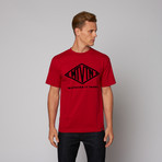 Whatever It Takes Flocked Seal Tee // Cardinal Red (XL)