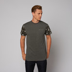 Camo Sleeves Cut + Sew Tee // Charcoal (S)