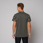 Camo Sleeves Cut + Sew Tee // Charcoal (S)