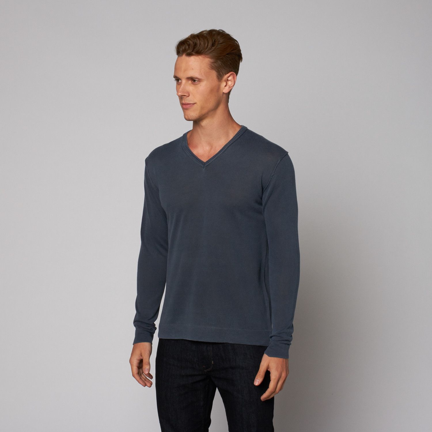 V-Neck Sweater // Midnight (S) - Jerry Kaye - Touch of Modern