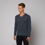 V-Neck Sweater // Midnight (XL)