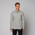 Double Pocket Button Up Shirt // Grey (S)