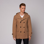 Jerry Kaye // Double Breasted Duffle Coat // Camel (XL)