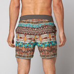 Multi Aztec 5" Boardshorts // Grey (28)