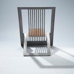 The T Chair (Grey + Stainless)