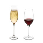Vintner's Choice Champagne Stemware // Set of 4 + Chianti Classico + Riesling Glass // Set of 4