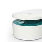 Bento Magnetic Induction Speaker // White (White + Green)