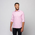 Michael Button-Up Shirt // Pink + White Stipe (XL)