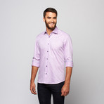 Nat Button-Up Shirt // Purple Floral Jacquard (XL)