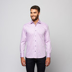 Nat Button-Up Shirt // Purple Floral Jacquard (S)