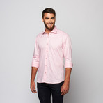 Nat Button-Up Shirt // Pink Floral Jacquard (S)