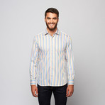 Wayne Button-Up Shirt // White Multi Stripe (S)