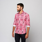 Miami Button-Up Shirt // Pink Geometric Paisley (XL)
