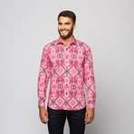 Miami Button-Up Shirt // Pink Geometric Paisley (M)