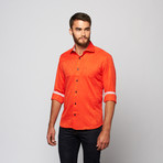 Henderson Button- Up Shirt // Red Paisley Jacquard (XL)