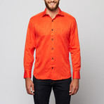 Henderson Button- Up Shirt // Red Paisley Jacquard (M)