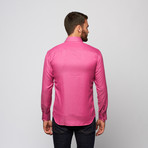 Silva Button-Up Shirt // Pink Jacquard (M)