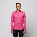Silva Button-Up Shirt // Pink Jacquard (XL)
