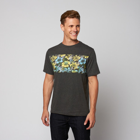 Bradley Printed Color Blocked Tee  // Charcoal (S)